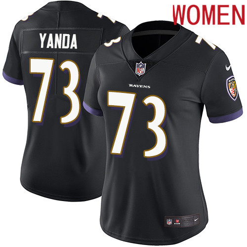 2019 Women Baltimore Ravens 73 Yanda black Nike Vapor Untouchable Limited NFL Jersey
